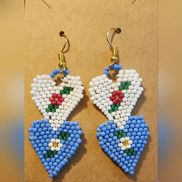 Beautiful double heart earrings - Picture 1 of 1
